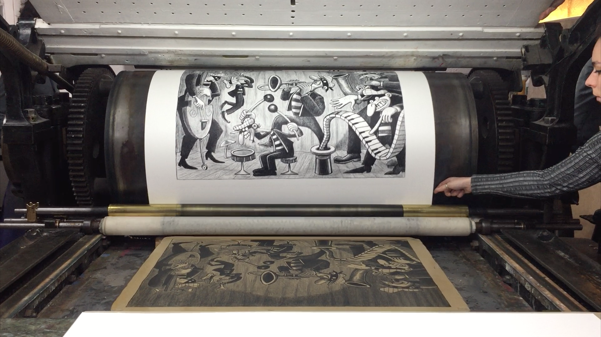 Video - Impression de la lithographie Silent Six de Art Spiegelman