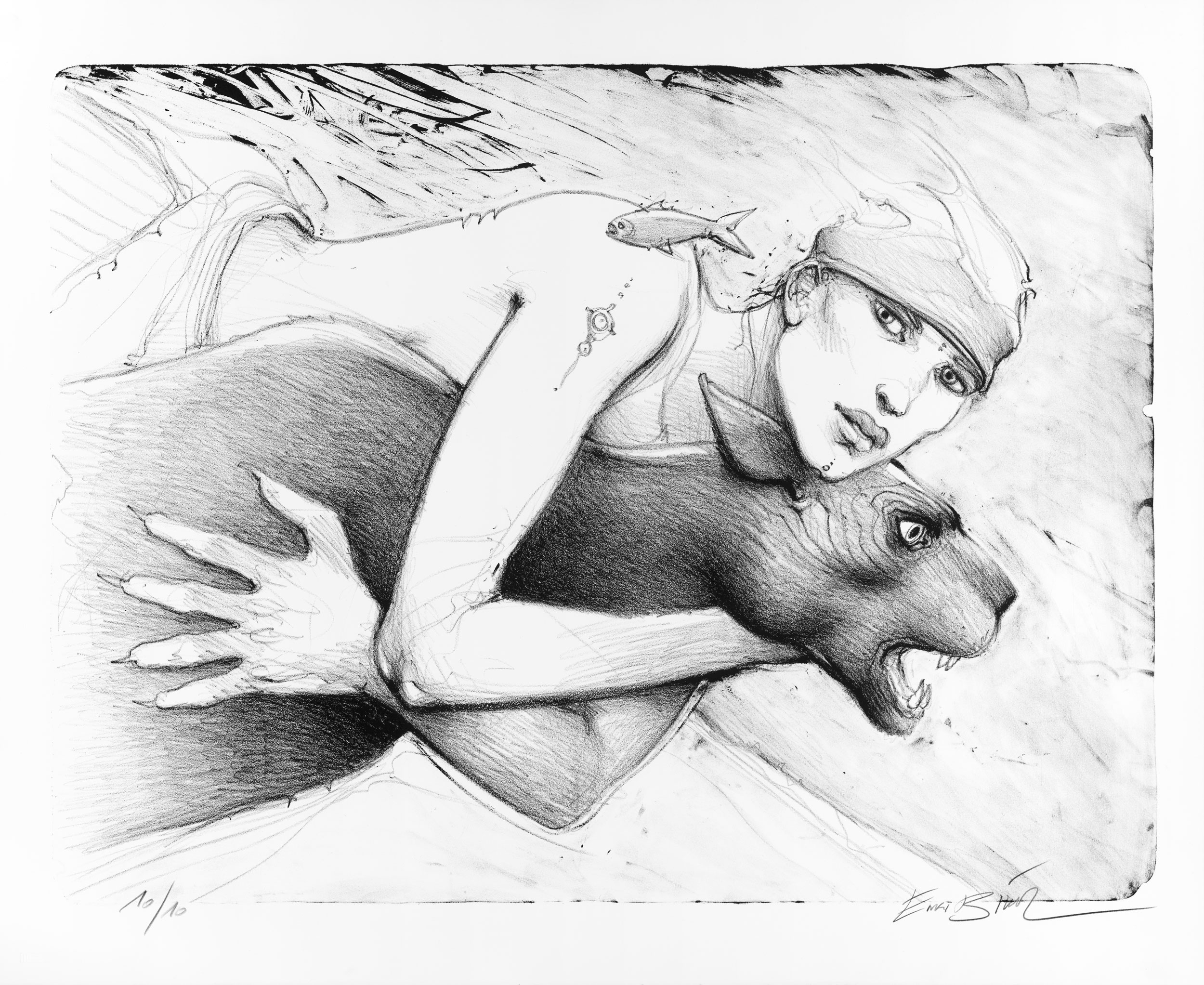 Enki BILAL - Deux, 1 (noir et blanc), 2026