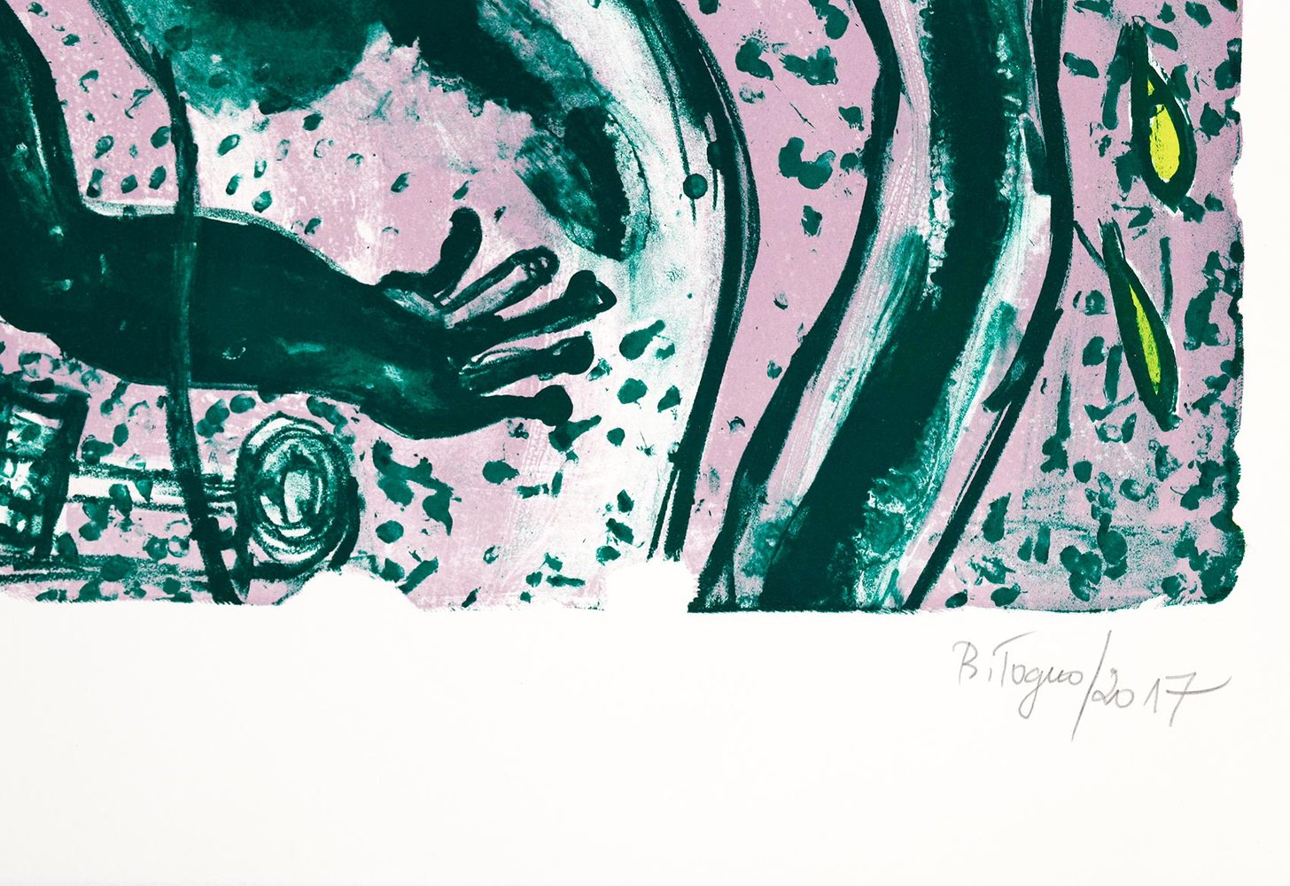 Barthélémy TOGUO - Supernatural, 2017 -  Estampe signée, datée et numérotée au crayon par l'artiste