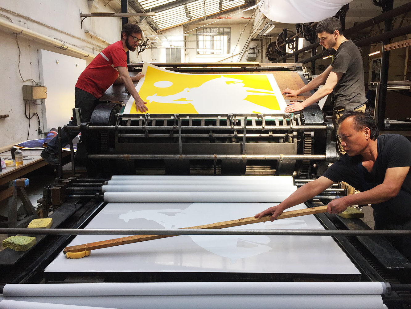 Christophe BLAIN - Aline, 2018 -  Impression du gris sur la grande presse. Cette estampe a été réalisée uniquement à base de plaques d'aluminium