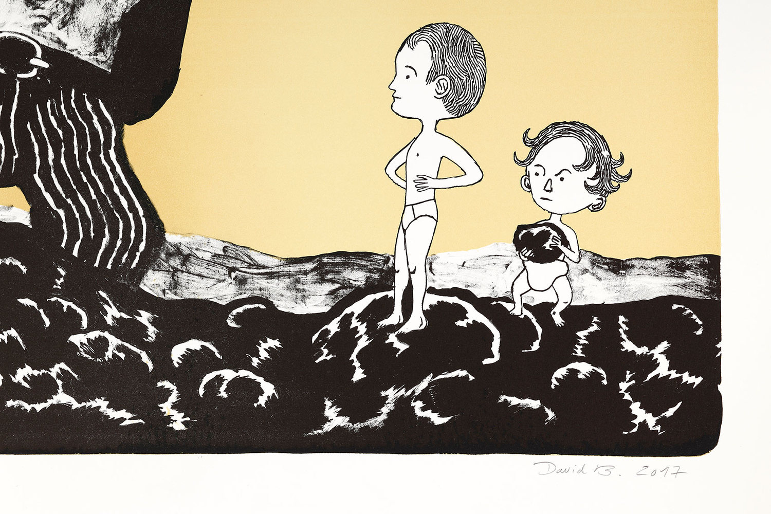 DAVID B - Les Enfants et le Géant, 2017 -  Estampe signée par l'artiste