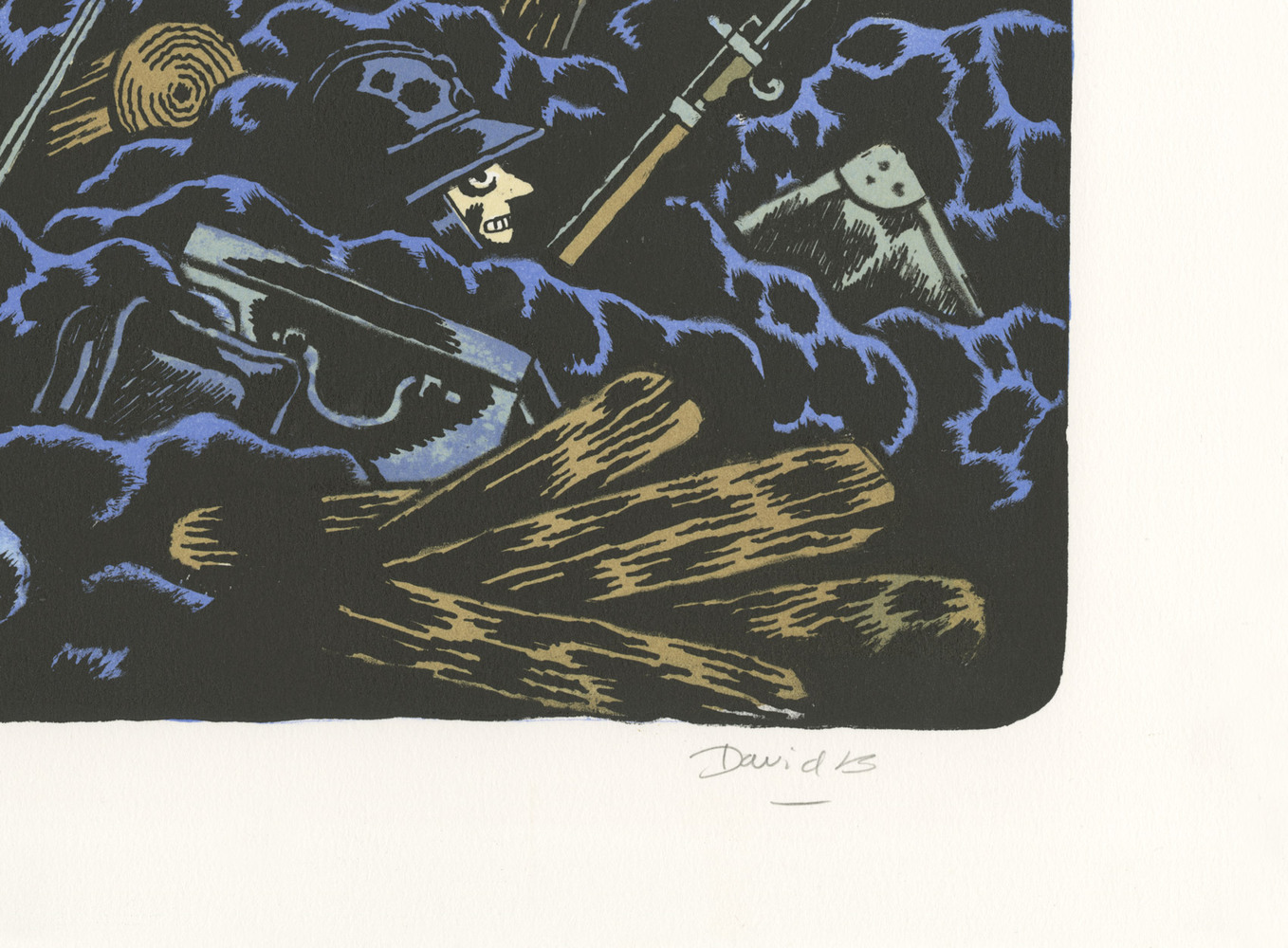 DAVID B - Mon Grand-Père sur le Front, 2017 -  Estampe signée par l'artiste