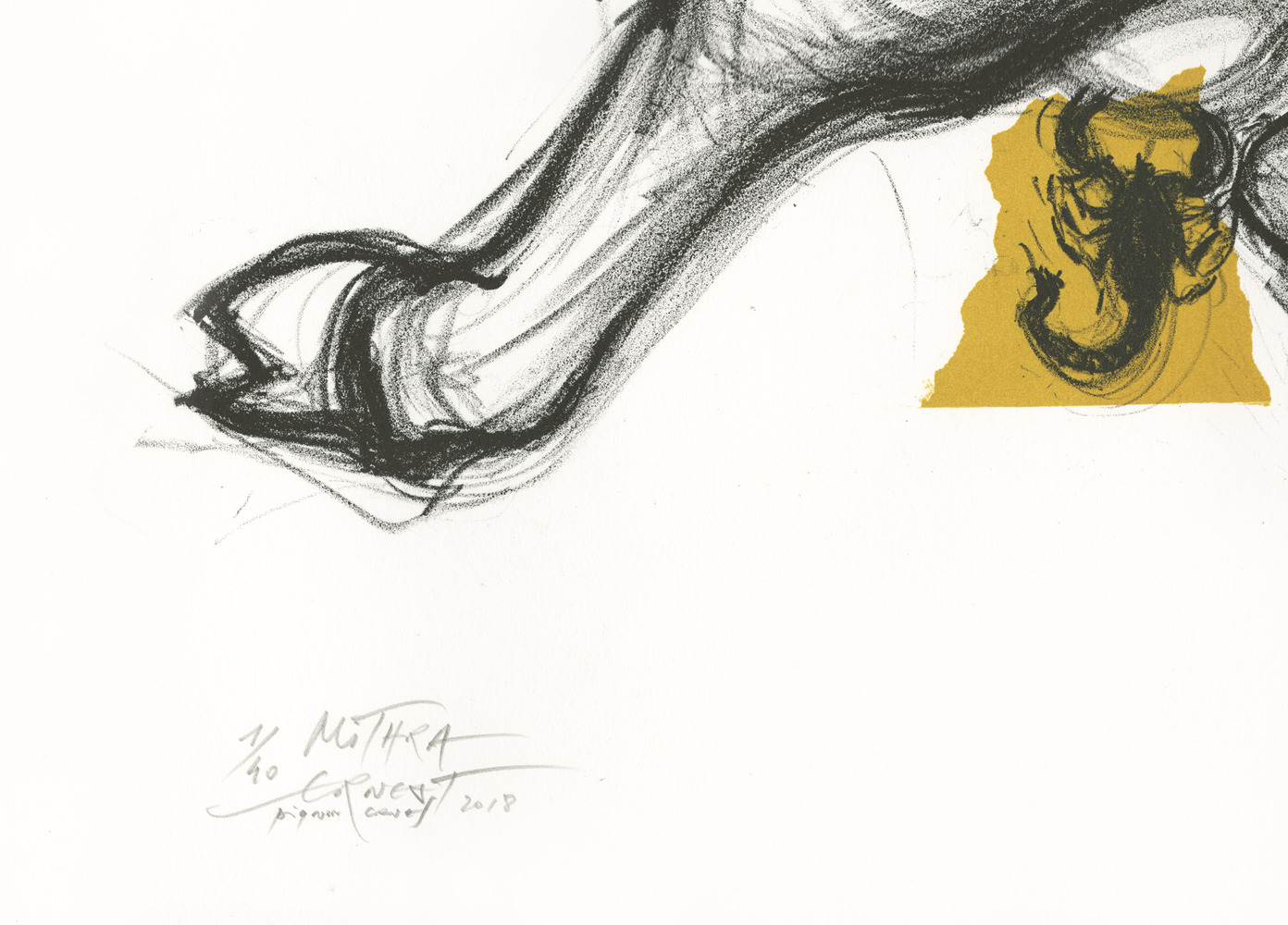 Ernest PIGNON-ERNEST - Mithra, 2018 -  Estampe signée par l'artiste