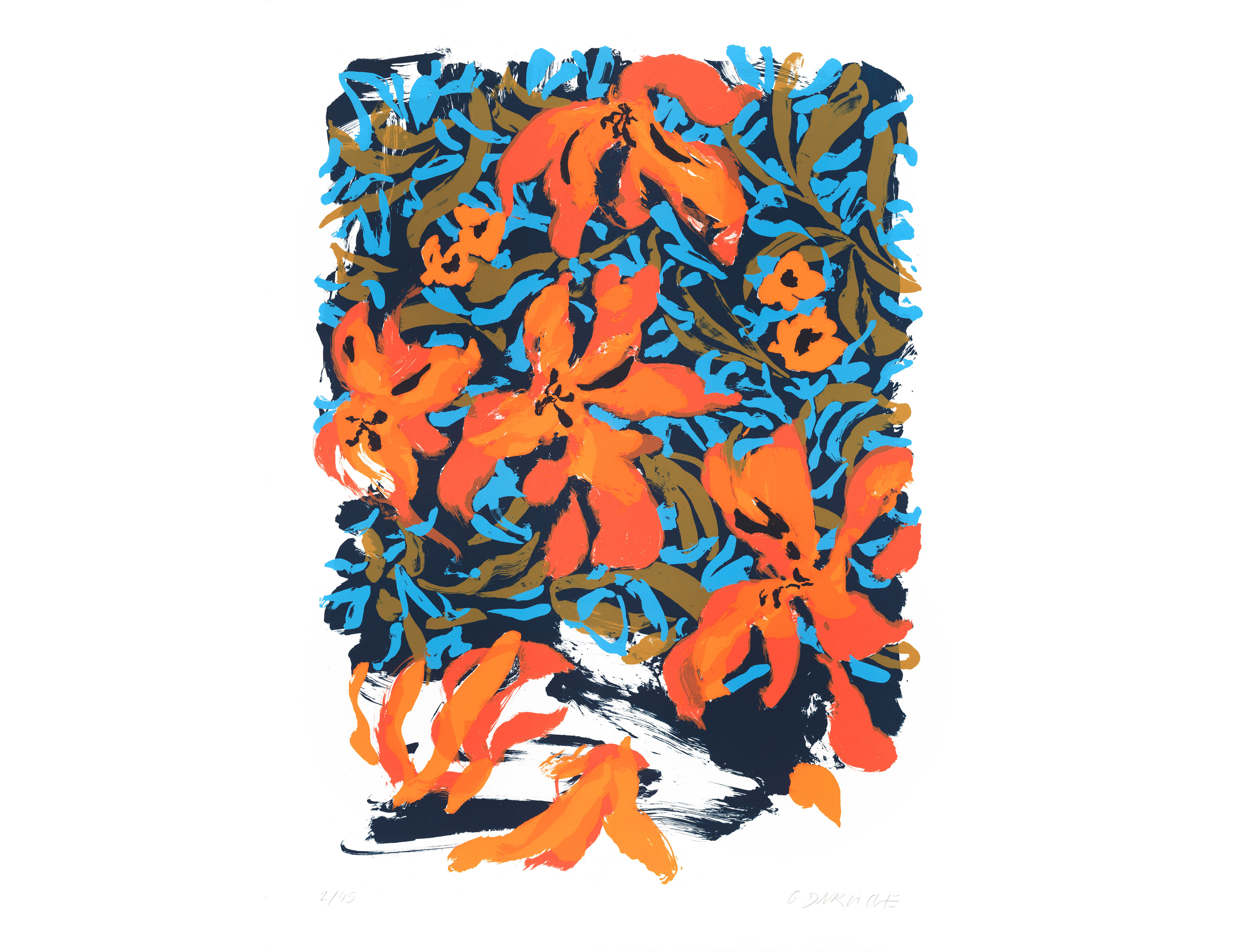 Ga�l DAVRINCHE - Pattern in orange and blue, 2026