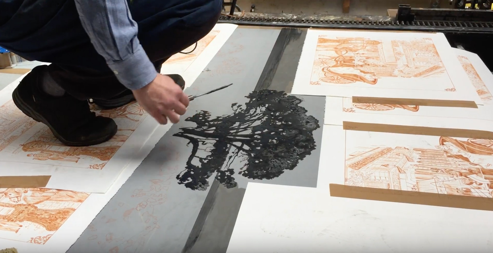 Video - Emmanuel Guibert dessine l'arbre et le premier plan